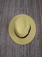 Chapeau style panama jaune canari NEUF