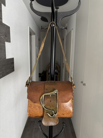 Sac à main vintage en cuir véritable