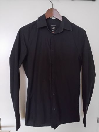 Chemise homme H&M noir Easy Iron taille S