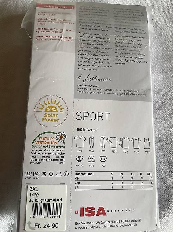 Sous-vêtements: Boxer ISA  – Neuf avec emballage d'origine à Fontenais par alfs2 1