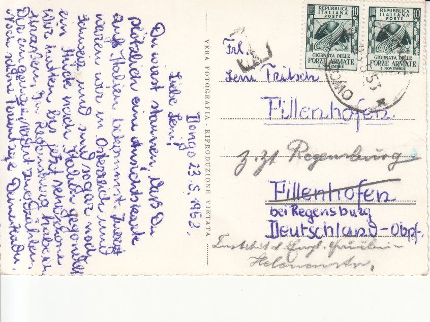 Cartoline postali: Ponte di Melide 1953 – Usato da Bürglen TG venduto da StampGraf 1