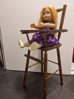 Antiker Puppenhochstuhl aus Holz