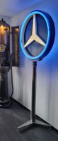 Doppelseitige Neon-Leuchtreklame Mercedes, extrem selten