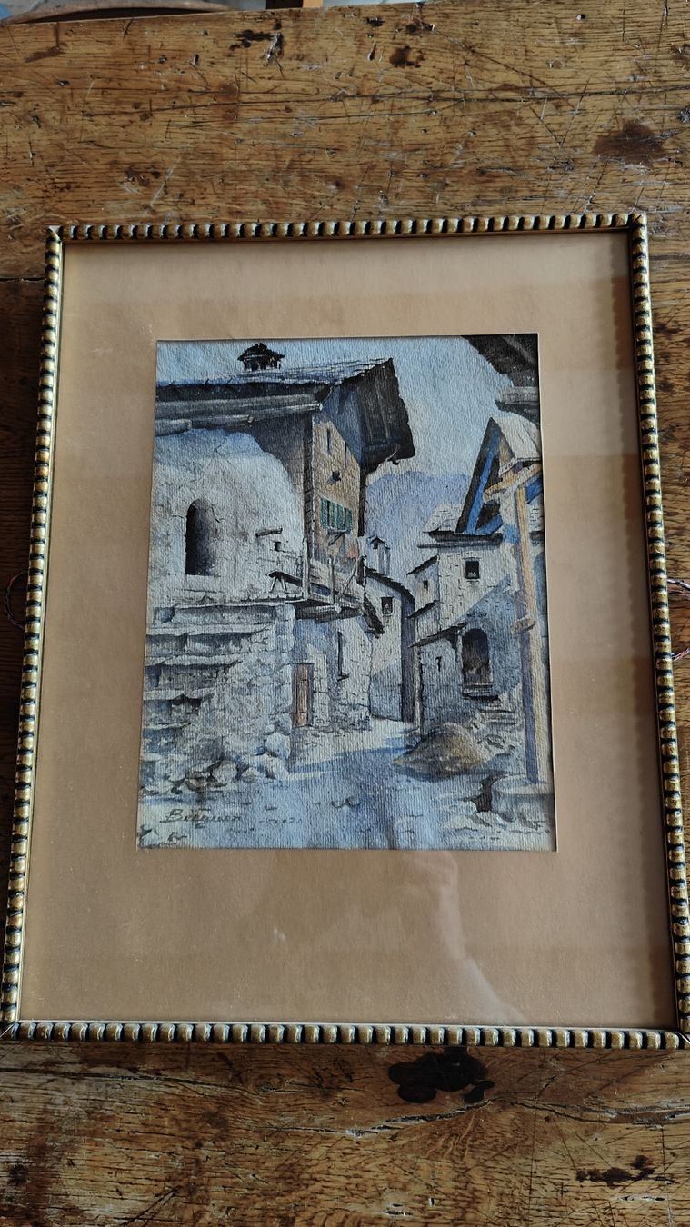 Gemälde: Veyras en Valais , aquarelle – Gebraucht aus Meyrin von olico01 1