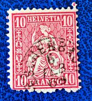 Sitzende Helvetia GESTEMPELT    Siehe Original Fotos 