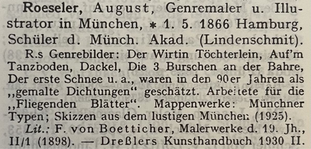 Gemälde: Roeseler August (1866-1934) – Gebraucht aus Grosshöchstetten von Perle1951 4