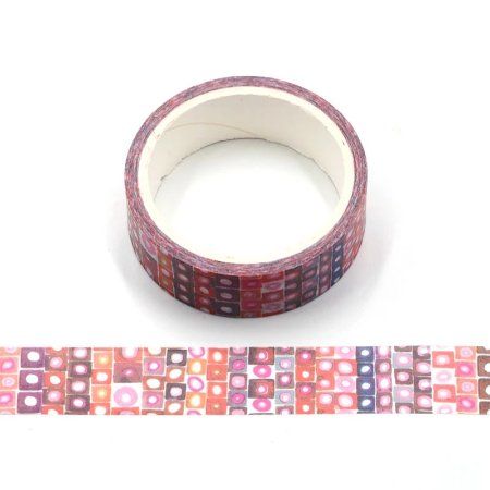 Sticker: Washi Tape dunkelrotes Carré – Nuovo e nell'imballaggio originale da Löhningen venduto da Fourbi18 4