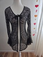 Schwarze, elegante Sommer Jäckli Negliée, Gr. 36/38 Top!