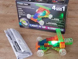 Klemmbausteine wie LEGO Bausatz mit LED-Leuchtelementen
