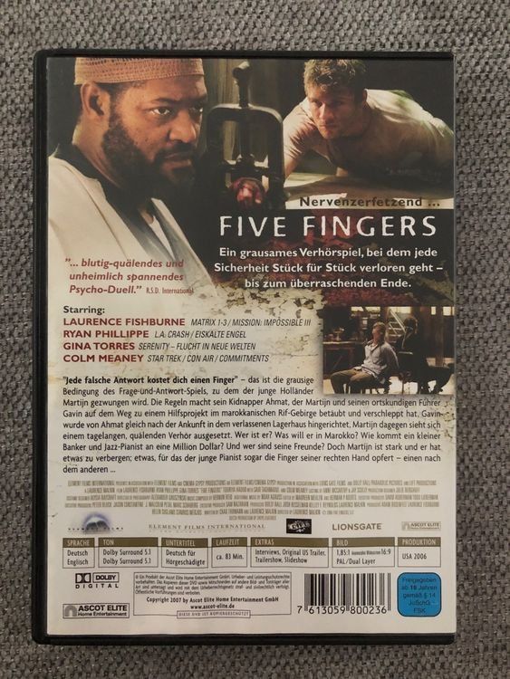 Tutti i DVDs: FIVE FINGERS – Usato da Zollikofen venduto da jde_72zf 1