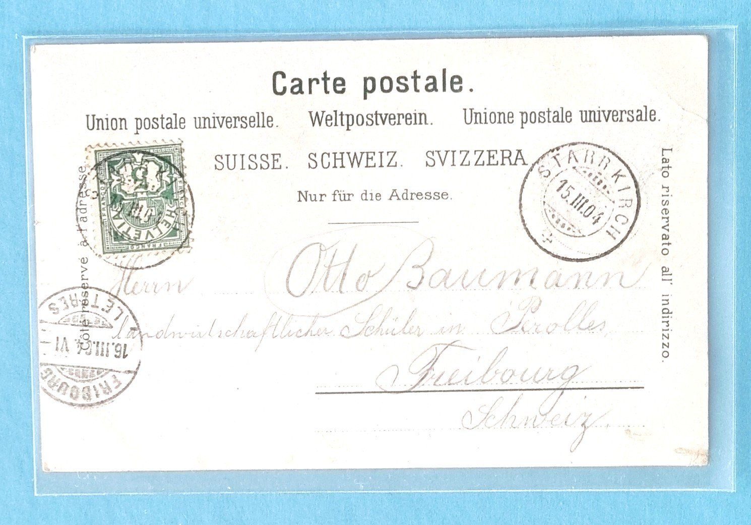Cartes postales: Gruss aus Olten - Winter 1904 - Post Starrkirch – D'occasion à Rothrist par RROENK 1