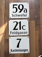 3 alte Emailschilder
