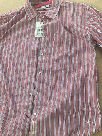 Pepe Jeans Hemd, Grösse XS, Rot/Weiss gestreift, Neu!