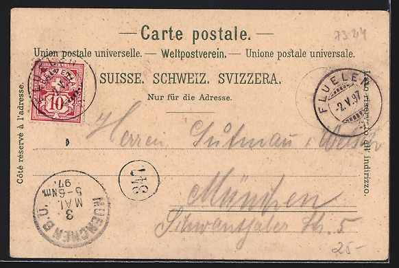 Cartoline postali: Litho Rigi, Bergbahn, Panorama des Umlan – Usato da Berlin venduto da bartko-reher 1