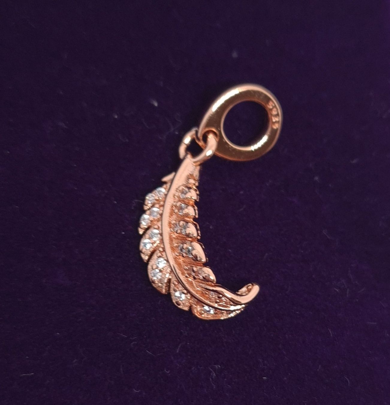 Ciondoli: Silber Charm Feder rosé +Garantie – Nuovo (secondo la descrizione) da Rotkreuz venduto da Carbone_Bijou-Shop