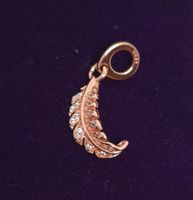 Silber Charm Feder rosé +Garantie