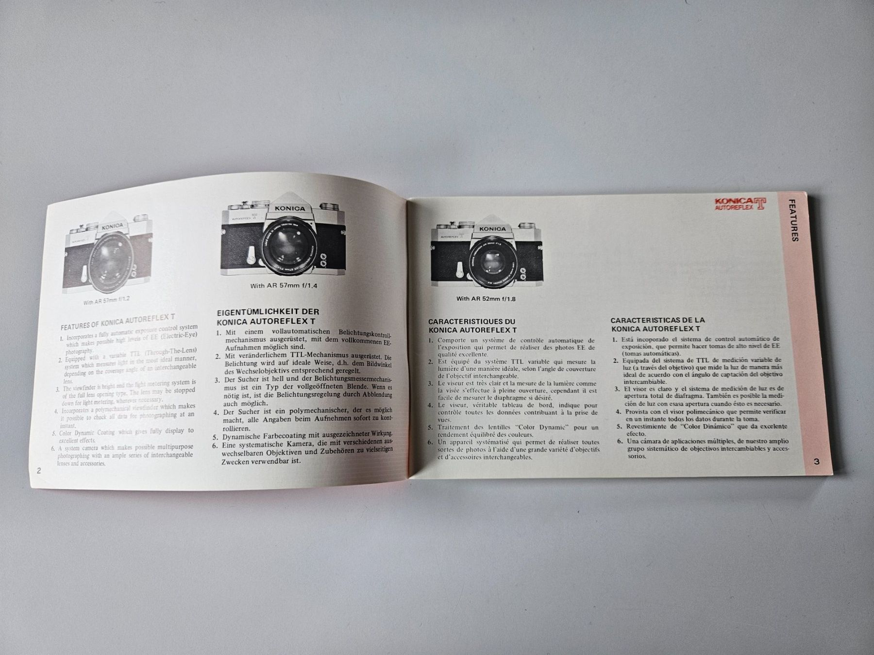 Konica Kamera: Manuel d'utilisation Konica Autoreflex T, vintage! – Gebraucht aus Echandens von annegug 1