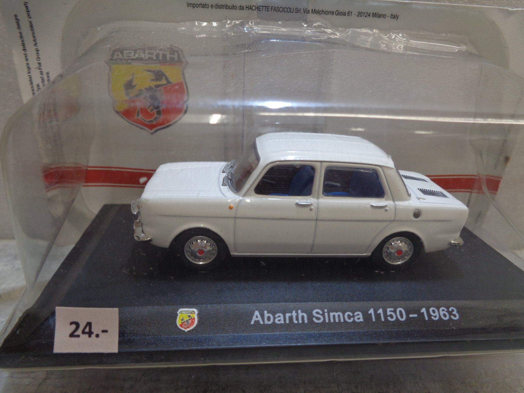 Abarth Modellini d'auto: Hachette 1:43 Abarth Simca 1150 1963 – Nuovo e nell'imballaggio originale da Reconvilier venduto da rallycar