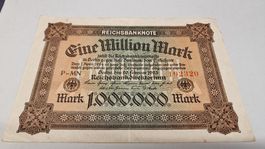 Reichsbanknote 1 Million Mark, Berlin 1923, Rarität!