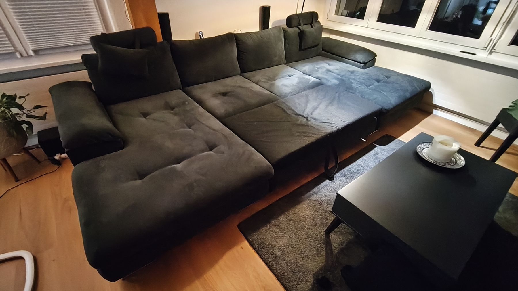 Divani: Sofa mit Bettfunktion und Stauraum, dunkelgrau – Usato da Netstal venduto da cadani_89 5