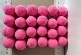 24x Filz Pompom Bällchen  25mm   für Allerlei Kreative Ideen