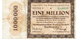 Dresden 1 Mil. Mark 14.08.1923 SS++-VZ