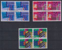 M38) Satz 4.Block 860 - 862, ET Vollstempel, sehe Scan