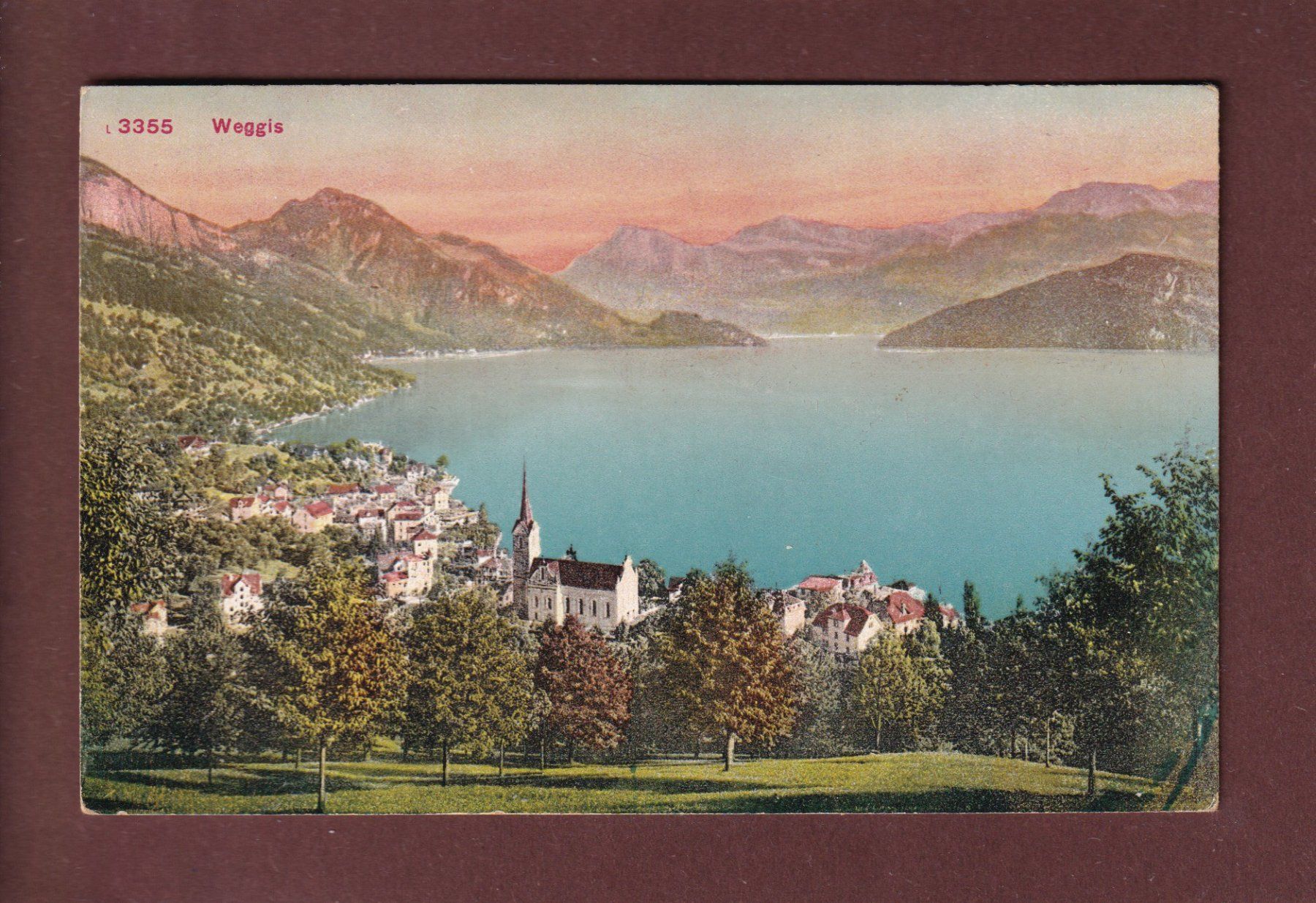 Cartoline postali: WEGGIS - 1920 – Usato da Pully venduto da nicecards