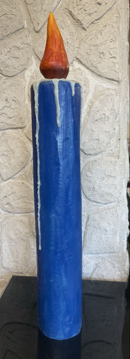 Tutte le decorazioni: Kerze aus Holz blau – Usato da Grenchen venduto da Bastet007