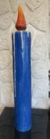 Kerze aus Holz blau