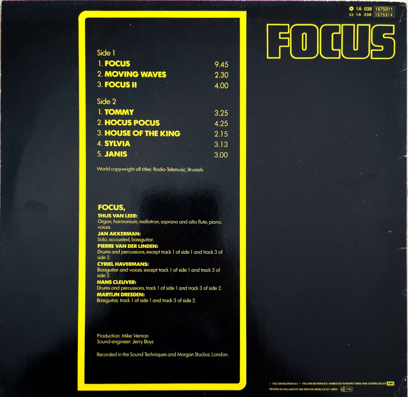 Dischi in vinile: Focus - Focus (LP Compilation Prog Rock 1983) – Usato da Sargans venduto da Botanico 1