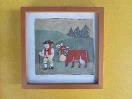 Orginal Appenzeller Batik Bild - Signiert