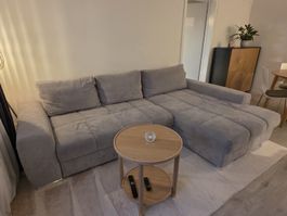 Ecksofa grau ausziehbar