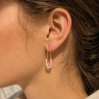 Edelstahl Ohrringe Gold mit Zirconia Neu