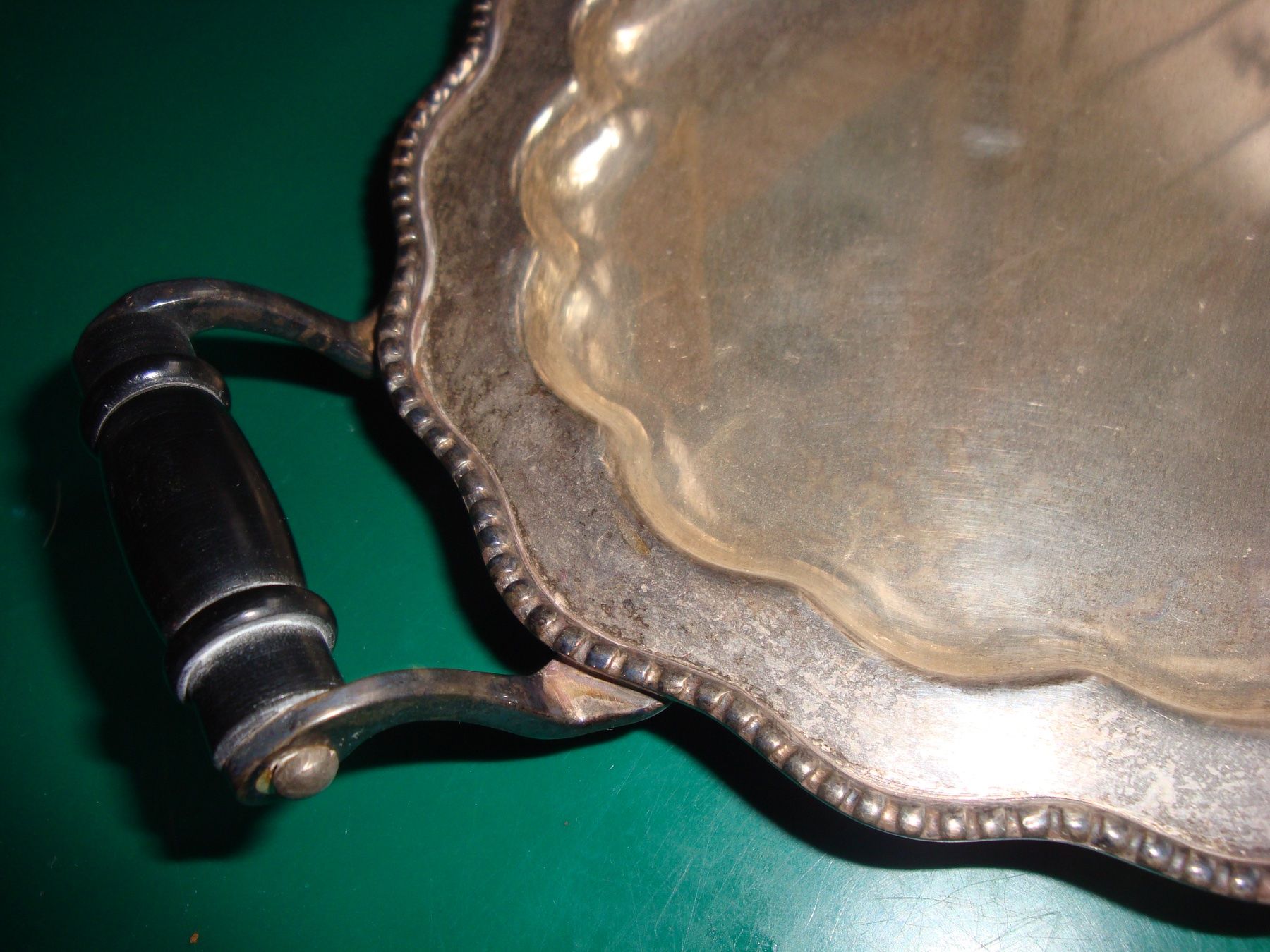 Tablet PC: Plateau mit Henkeln, versilbert, Vintage – Gebraucht aus häusernmoos von buc_8ftk 3
