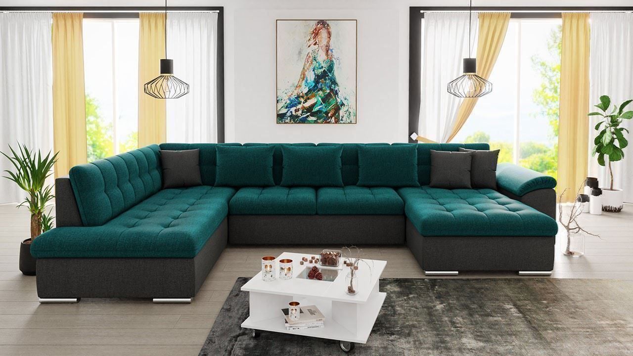 Sofas: Wohnlandschaft Couch Sofa mit Bettkasten + Schlaffunktion – Neu und originalverpackt aus Wallenwil von toesstal-vertrieb 4