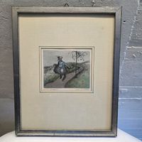 Originale Zeichnung von H.R. Ambauen, gerahmt..1965