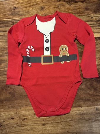 Baby Body Langarm Weihnachtsmotiv Grösse 98