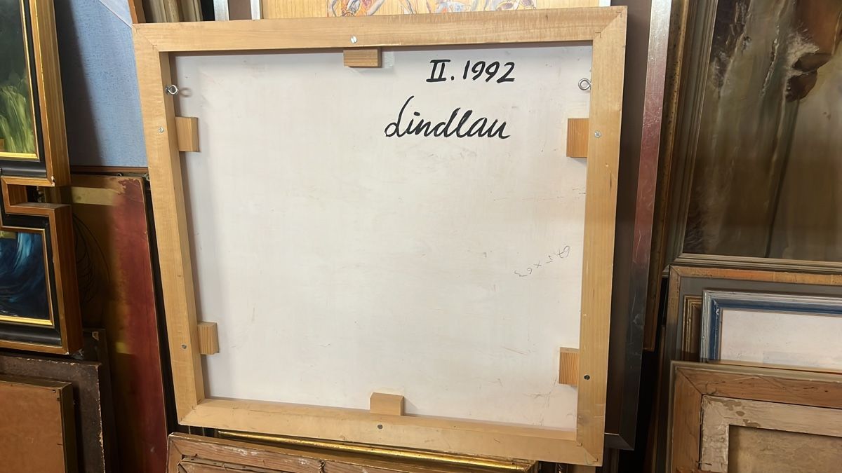 Gemälde: Tableau abstrait signé datée 1992 huile sur panneau – Gebraucht aus Genève von Qanil77 1