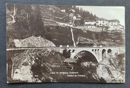 Ligne du Martigny-Châtelard. Viaduc de Finhaut/ Train~1930