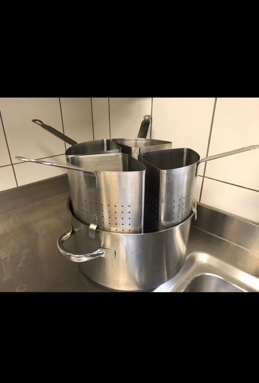 Pastatopf mit 4 passenden einhängesiebe Gastro | Kaufen auf Ricardo