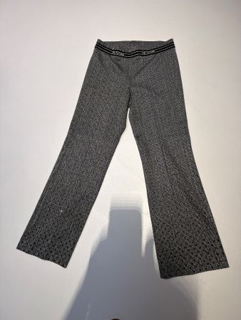 Cambio Damenhose Fischgrätmuster mit Glitzer schwarz weiss