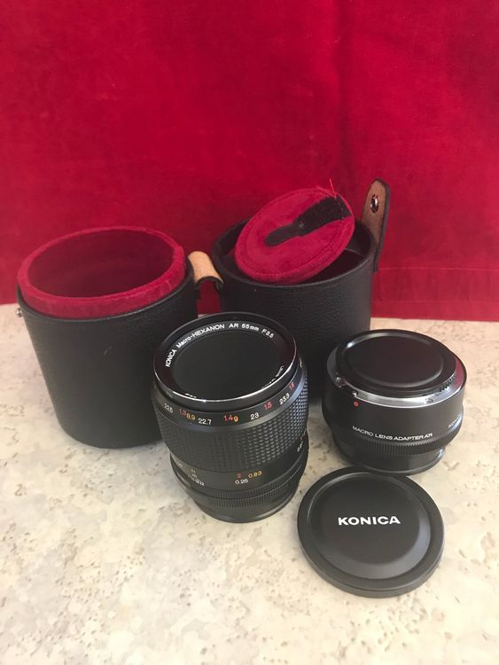 KONICA MacroHEXANON AR 55mm F 3.5 + Macro LENS ADAPTER AR Kaufen auf