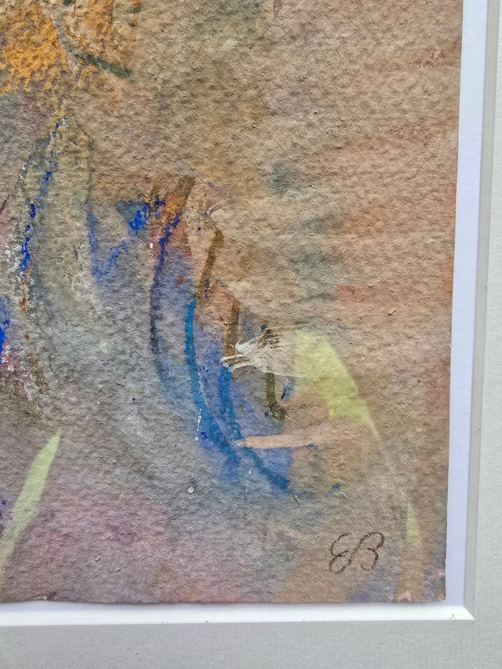 Gemälde: Esther Brunner,"Labyrinthe" Mischtechnik, 1958, monogr. – Gebraucht aus Bern von vintageartbern66 2