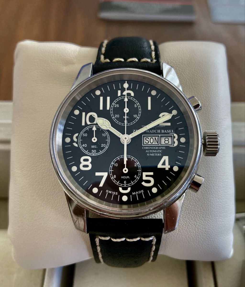 Zeno Orologi: Selten Zeno Classic Chronograph Day-Date Original – Usato da Feusisberg venduto da Aquasphere