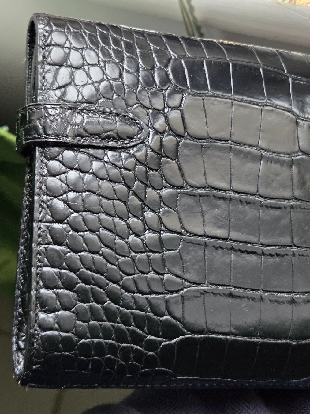 Hermès Portamonete: HERMES  KELLY ALLIGATOR WALLET – Usato da Zug venduto da f_t_827r 7