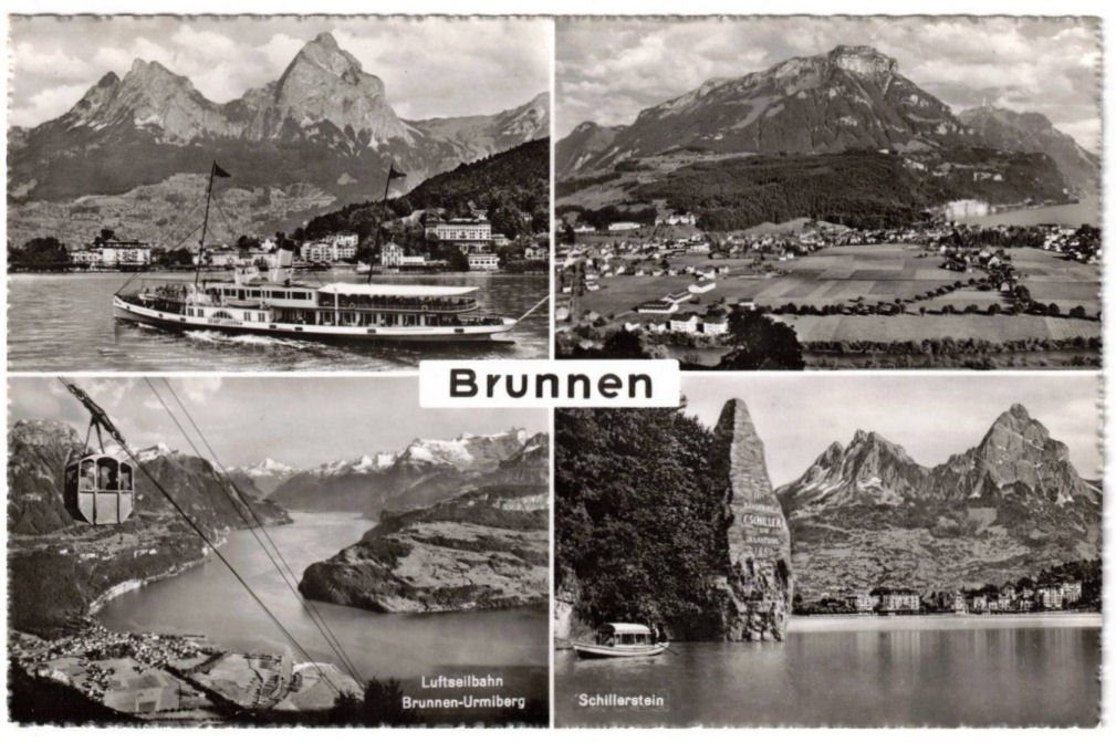 Cartes postales: Brunnen - 4 Bild AK – D'occasion à Binningen par Mountainrider