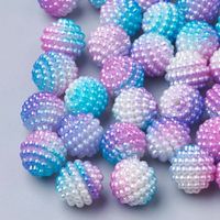 Acrylperlen Beere Lila 10mm / 10Stück