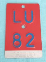 Fahrradnummer Velonummer LU 82