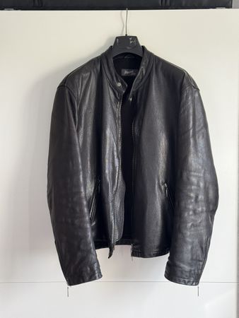 Stewart Lederjacke XL – Washed Goatskin – Made in Italy